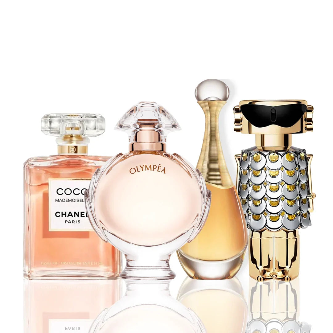 Combo 4 Perfumes - Coco Chanel + J'Adore + Olympea + Paco Rabanne Fame 100ML