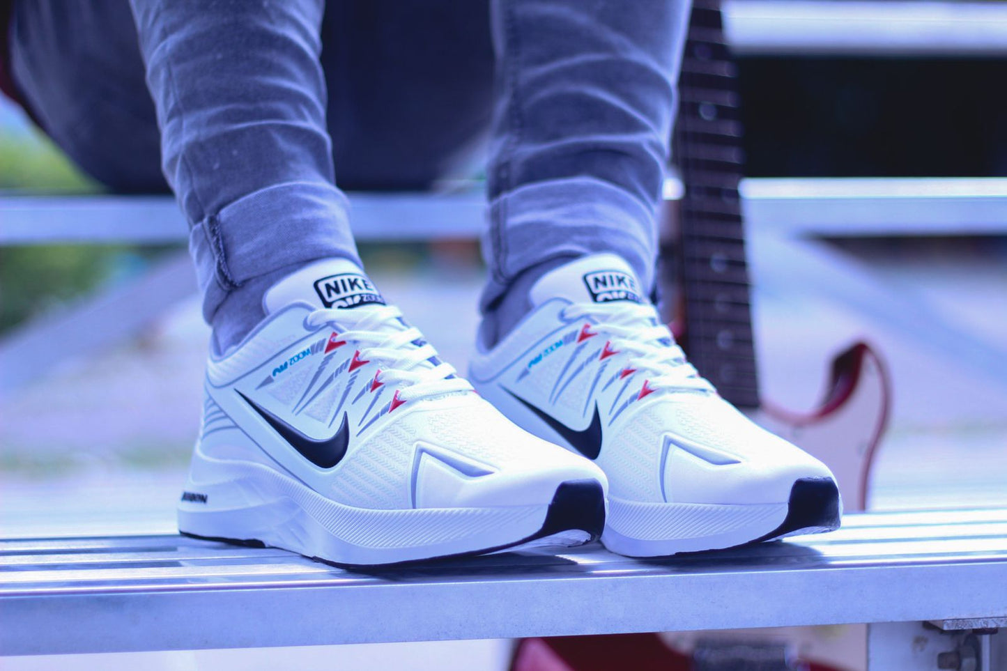 NIKE ZOOM - BLANCO AZUL Y BLANCO NEGRO